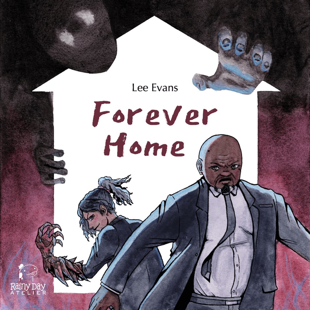 🏠👻🪄 Cover reveal for Forever Home, our free-to-read comic coming out this August at rainydayatelier(.)com! Visit our website for other ways to support and follow along ^_^

#comics #indiecomics #makingcomics #makecomics #wip #art #indie #rdaforeverhome #foreverhome