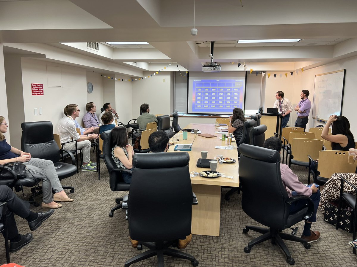 Myma Albayda, MD, RhMSUS (@mymaalbaydamd) on Twitter photo Thanks to the fellows for a super fun “Rheum Jeoparty” session! They are certainly taking #SummerRounds up a notch! #Rheumtrivia #funlearning Thanks to the fellows for a super fun “Rheum Jeoparty” session! They are certainly taking #SummerRounds up a notch! #Rheumtrivia #funlearning