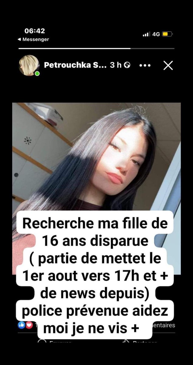 brindille85's tweet photo. 📷 ALERTE DISPARITION📷
Aidez cette maman a retrouver sa fille.. Showna
Partagez cette publication un maximum,commentez la,likez, bref,défoncez moi l’algorithme !!!!
Les amis,cette personne a disparue habite saint Nicolas en région liégeoise elle a les cheveux noir long mesure 1m70
J’ai besoin de vous mes amis pour partagez un maximum,il est encore tôt..
si vous avez des infos
Contactez Petrouchka Slavinski
https://t.co/mrqmcYvSSu
Elle est en panique et je comprends
Sa fille était à Mettet vers 17h le 1er août ..
Merci les amis, cette maman compte sur nous.. Aidons la..