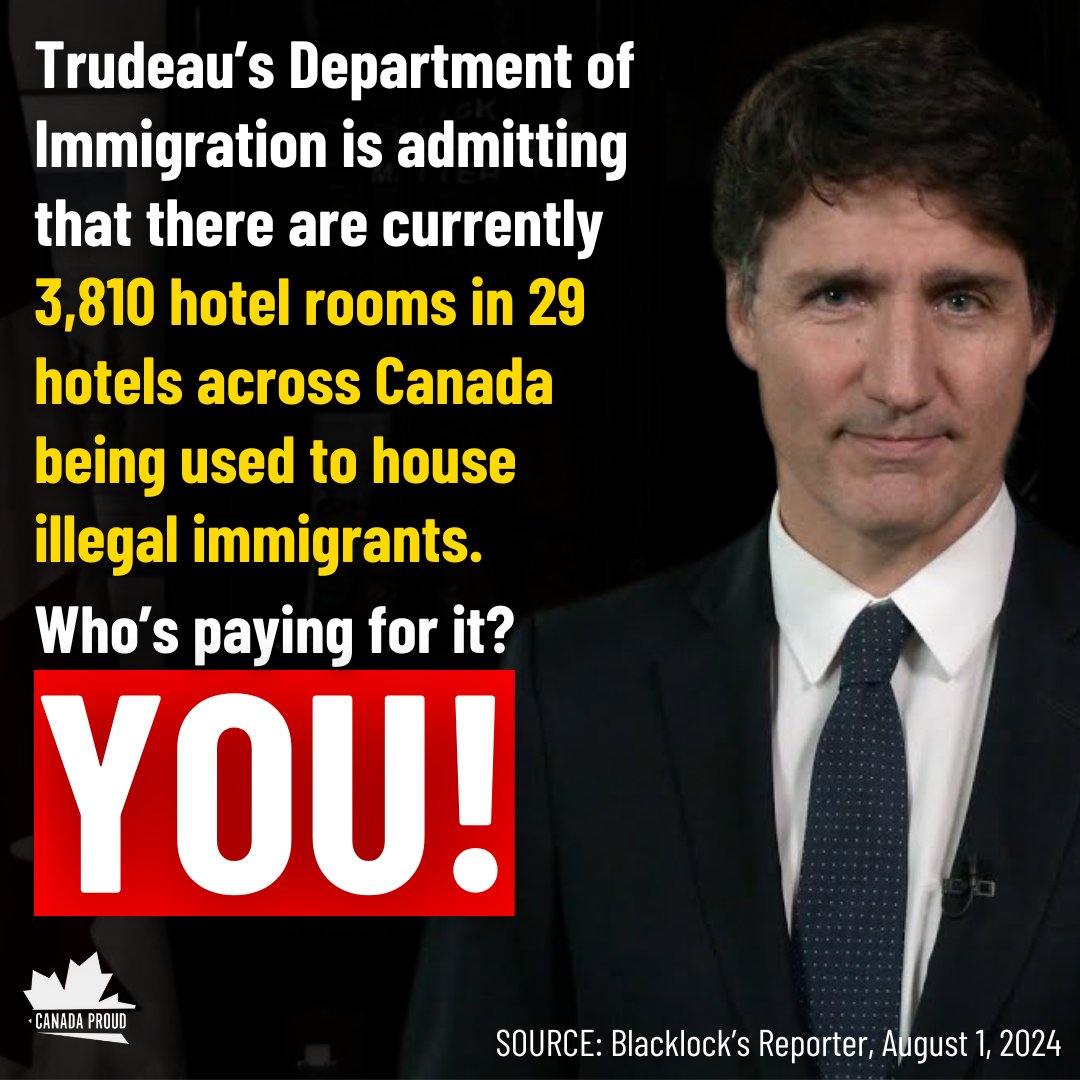 WeAreCanProud's tweet photo. Why do taxpayers need to pay for hotels for illegal immigrants? https://t.co/DozZGhvOfo