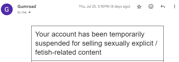 RukiRei_vr's tweet photo. I am tired this is the last thing i wanted to do.
I was falsely suspended from @gumroad on my birthday for my model spiders. All ive gotten is ai responses not a single human has replied to me in OVER a week. no one will tell me what about it was breaking tos
more in replies https://t.co/WpSITGzCoB