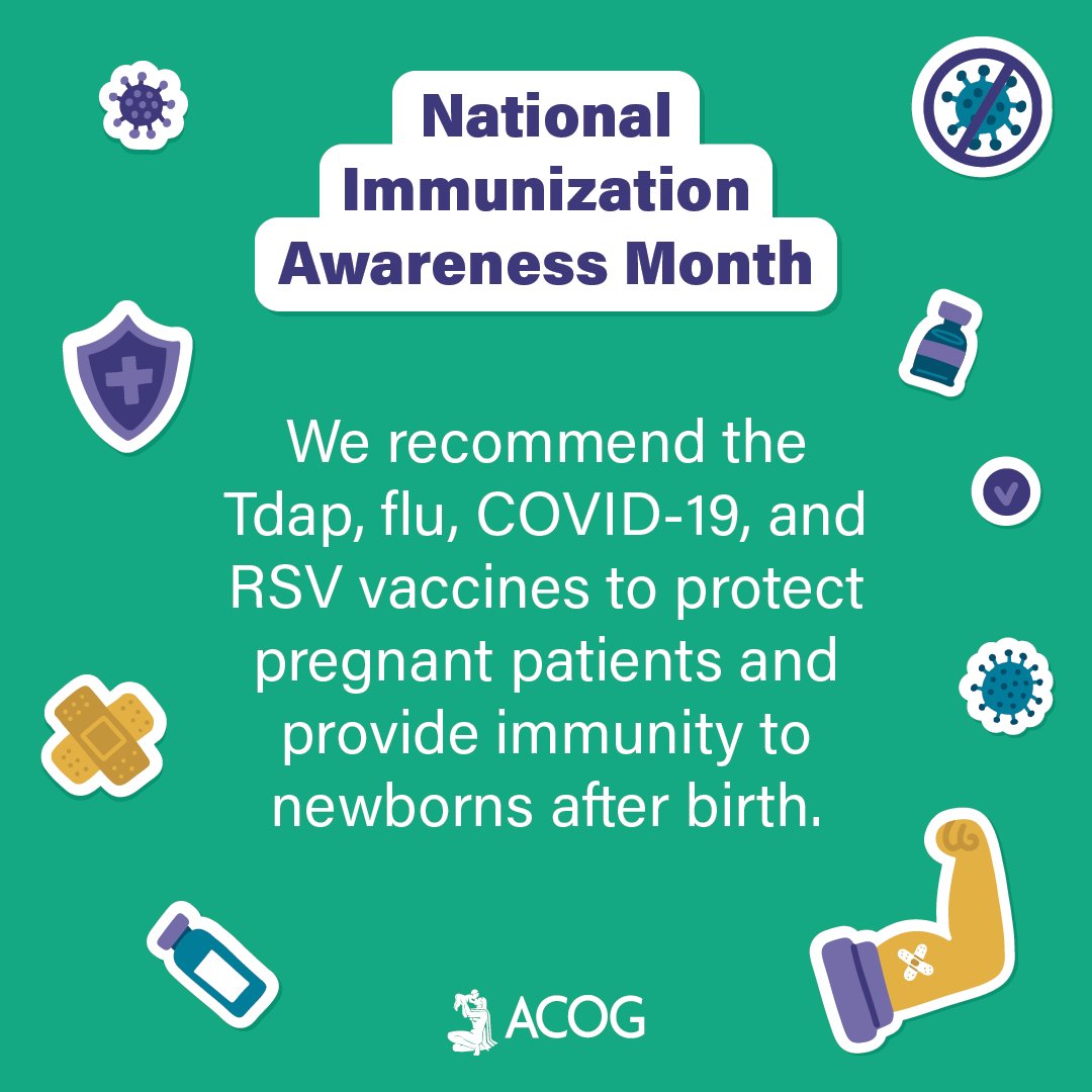 ACOG (@acog) on Twitter photo It’s National Immunization Awareness Month! Vaccines are vital for keeping pregnant people and babies safe from #RSV, flu, and #COVID19. Check out #LaborOfLovePodcast to hear <a href="/DrVeroPimentel/">Dr. Vero Pimentel MD, MS</a> and experts discuss the latest on #MaternalVaccines: spoti.fi/3A9Izrp #NIAM2024 It’s National Immunization Awareness Month! Vaccines are vital for keeping pregnant people and babies safe from #RSV, flu, and #COVID19. Check out #LaborOfLovePodcast to hear <a href="/DrVeroPimentel/">Dr. Vero Pimentel MD, MS</a> and experts discuss the latest on #MaternalVaccines: spoti.fi/3A9Izrp #NIAM2024