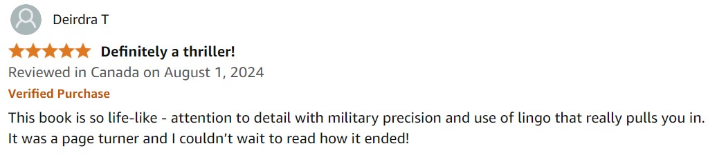 Summer reading alert: thank you Deirdra for your 5-star review! My #novel can be purchased anywhere books are sold - see here: amazon.ca/Death-Followed…