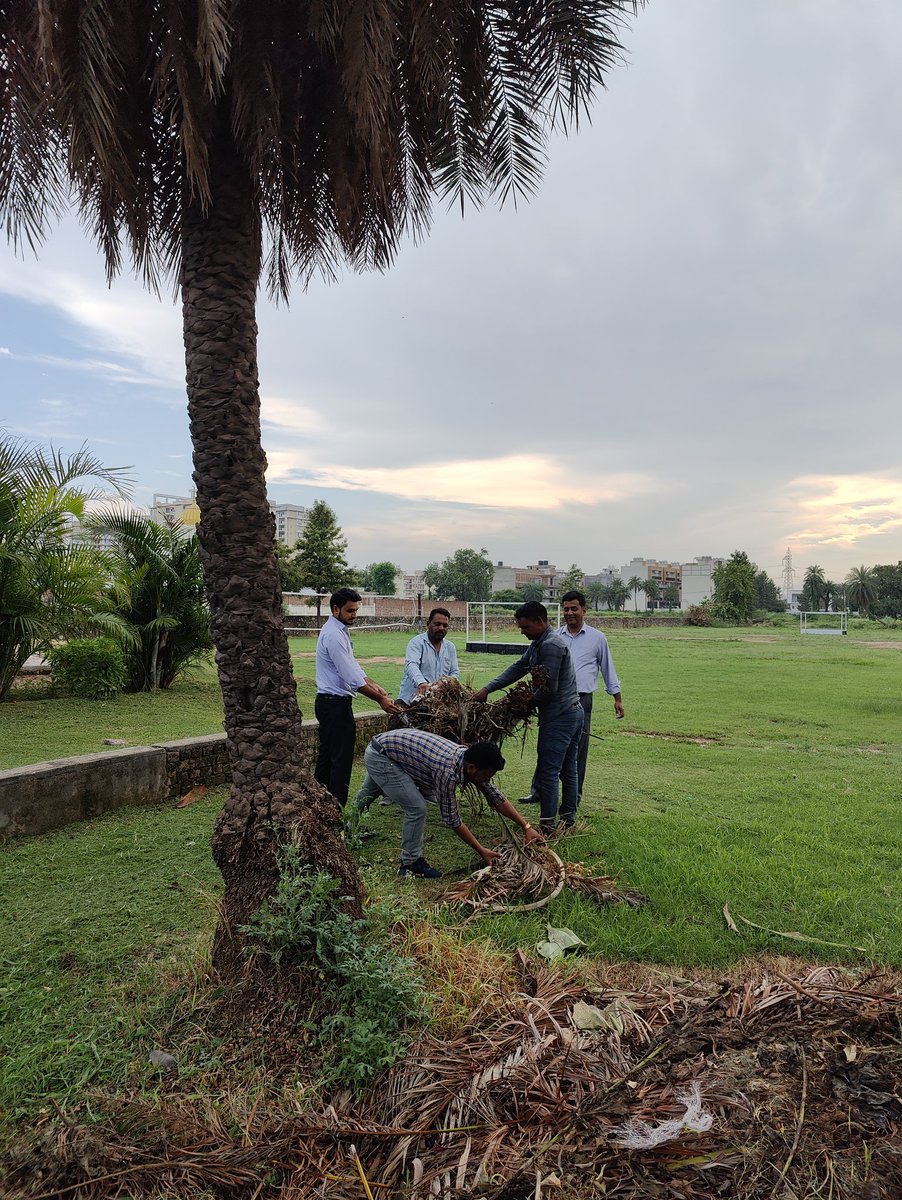 saircchandigarh's tweet image. Day 2 of Swachta Drive-Officers and staff participating in cleaning activities around the campus and FOP at SAI RC, Zirakpur #sportsauthorityofindia #SAI media #Swach Bharat Abhiyan #SwachhBharat