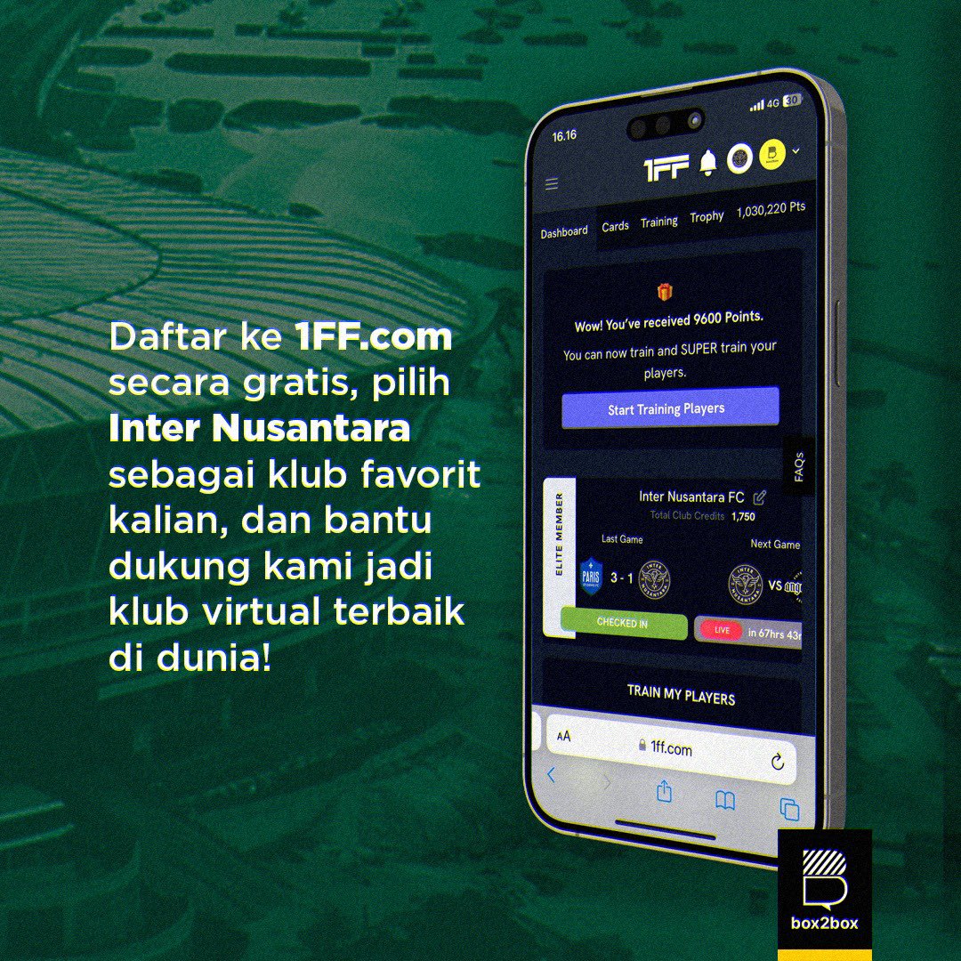 Box2BoxBola's tweet photo. LAST MATCH ๐๐ป
Laga terakhir @InterNusantara di @1FFOfficial musim ini adalah melawan @NaijaUnitedFC
Lets go kasi kemenangan terakhir buat musim ini โจ
#b2bfuture https://t.co/MUZeP732ZE