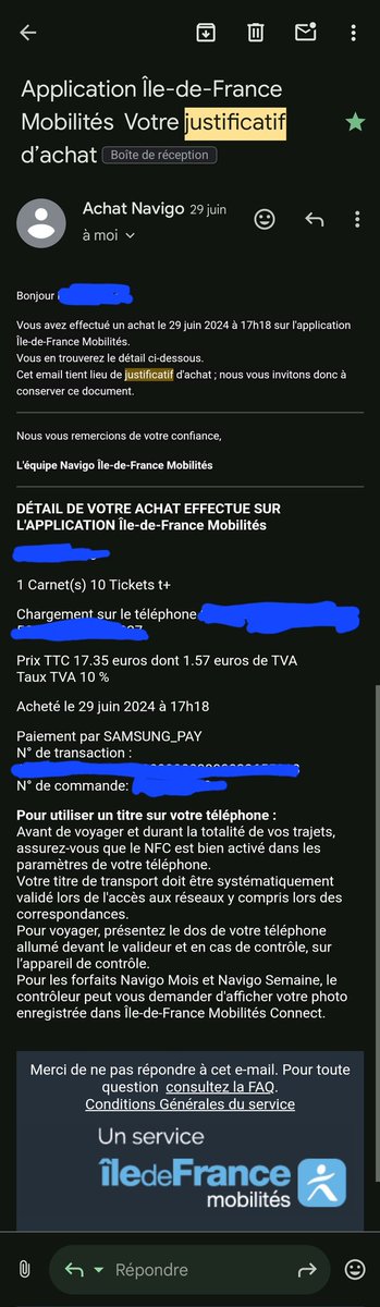 cnono94's tweet photo. @IDFmobilites Bonjour, j'avais acheté des tickets en juin et j'ai malheureusement perdu mon smartphone. Lorsque j'ai essayé de récupérer mes tickets sur votre plateforme, cela m'a été impossible. Quand je me suis adressé à votre SAV, aucune réponse adéquate ne m'a été donnée. https://t.co/ZD7JkKstsT