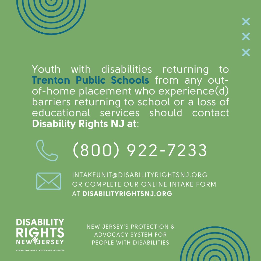 AdvocateDRNJ's tweet image. Updated News Release: @newjerseydoe State Investigation Finds @trentonpublicschools Failed Students With Disabilities Returning From Out Of Home Placements 👉conta.cc/3WOW211