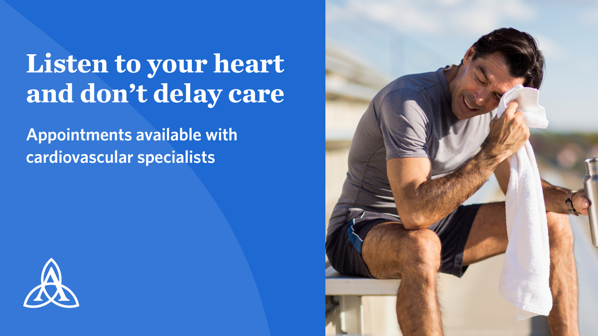 Check in on your cardiovascular health by getting a heart screening. Heart care can't wait. Appointments are available. Learn more at ascn.io/6019c3IrW