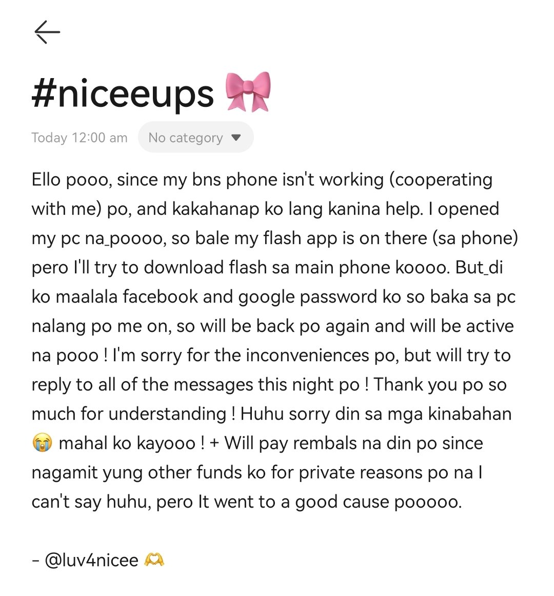 I'M BACK YAYAYAYAYA #NICEEUPS 🎀