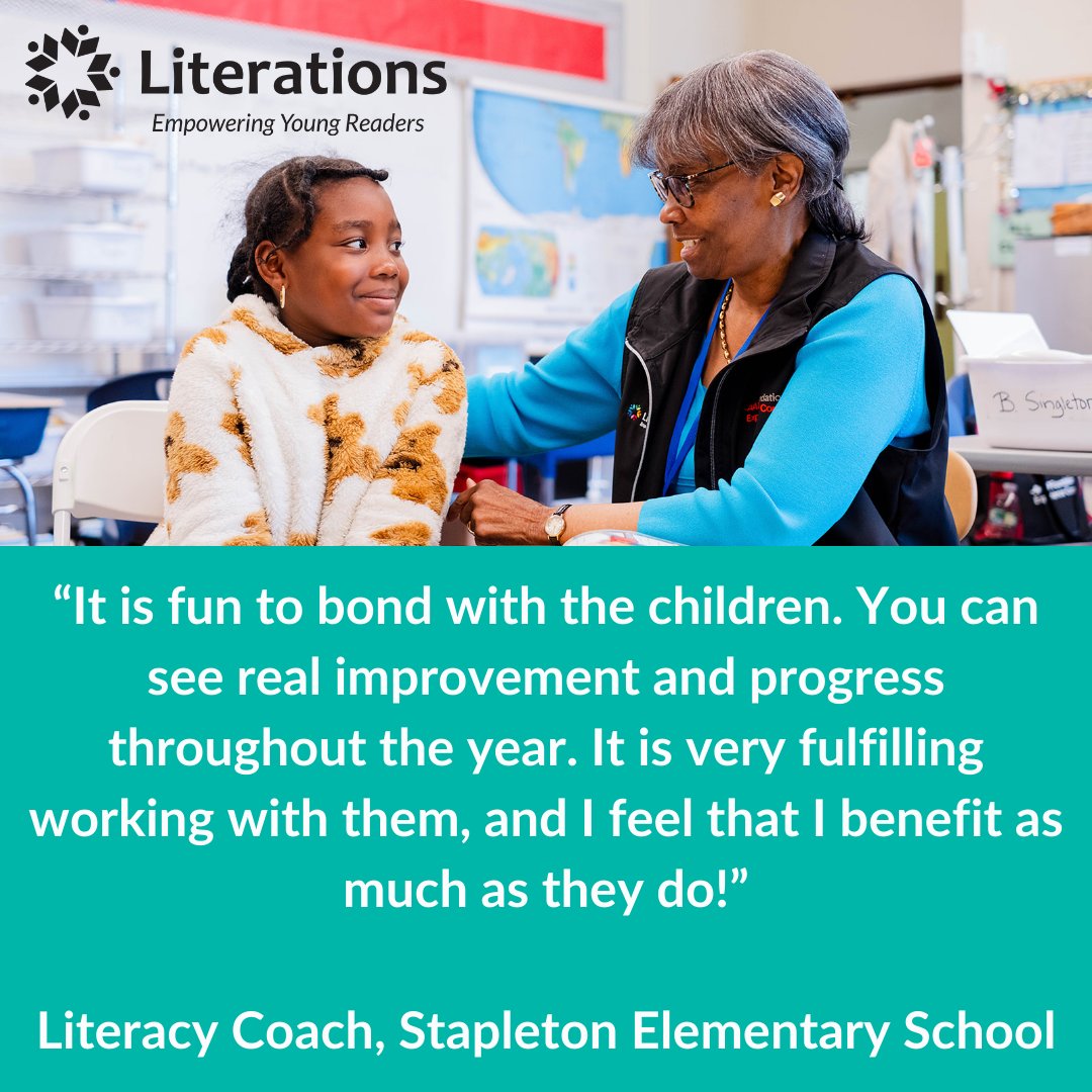 Literations (@literationsma) on Twitter photo Literacy Coaches help students gain reading confidence and essential social-emotional skills with 1:1 support. Want to contribute? Join us as a volunteer and make a real difference! Discover more: literations.org/volunteer
#Literations #ReadingSuccess #VolunteerImpact Literacy Coaches help students gain reading confidence and essential social-emotional skills with 1:1 support. Want to contribute? Join us as a volunteer and make a real difference! Discover more: literations.org/volunteer
#Literations #ReadingSuccess #VolunteerImpact