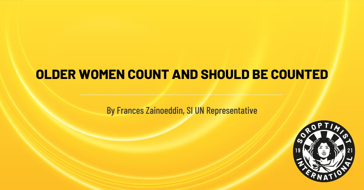📢  SI UN Representative Frances Zainoeddin calls on women to support a UN Convention for older persons' rights! Let's combat ageism and ensure dignity, healthcare, and protection for over 1 billion people.

Read the blog here: tinyurl.com/p95fzypc