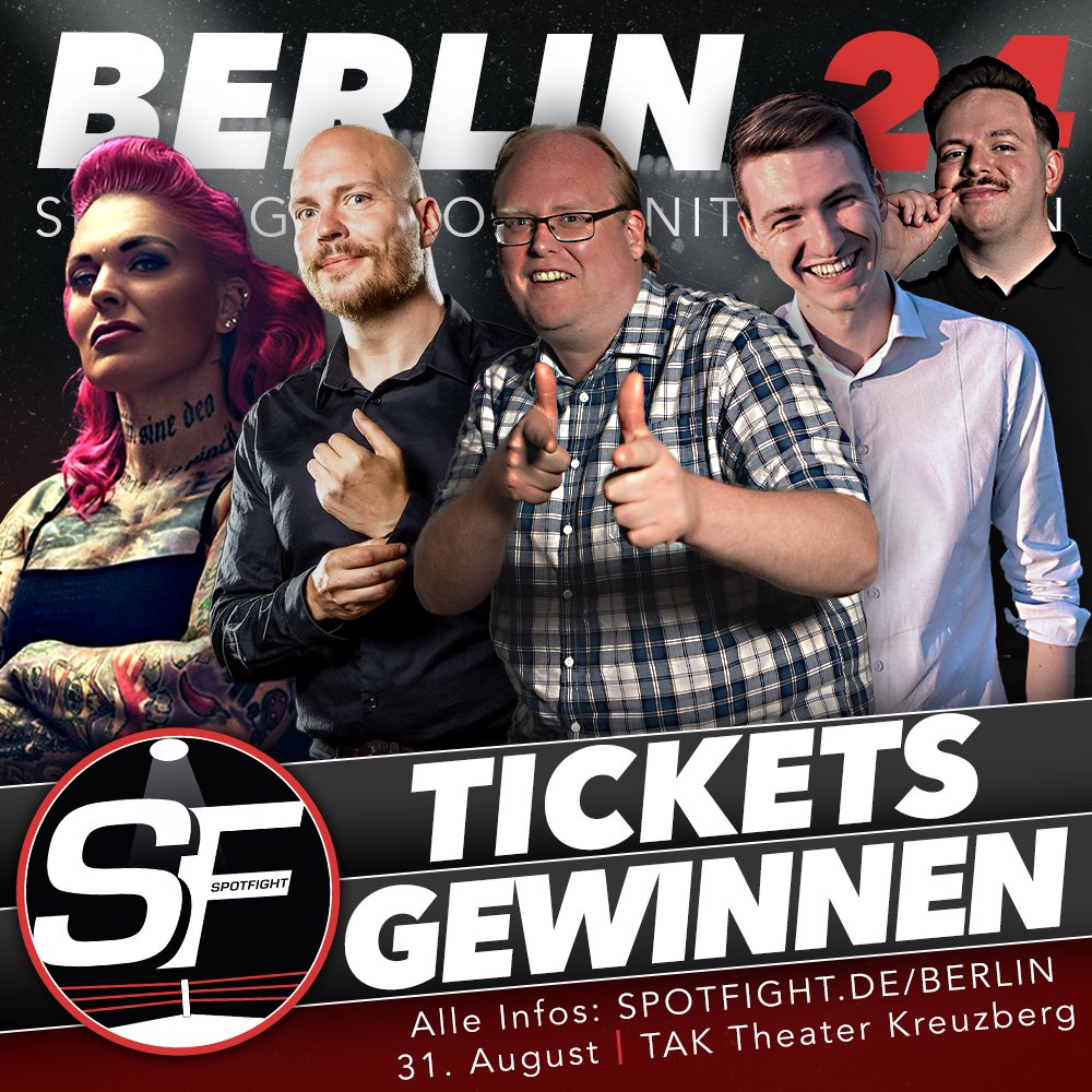 GEWINNSPIEL 🚨 Wir verlosen 2x2 Tickets 🎫 

Feier mit uns das größte #Wrestling-Wochenende in Deutschland und gewinne Tickets für das Spotfight Community Treffen am 31. August vor dem #WWE #BashInBerlin 

Was du tun musst: 

👍 Like
🔁 Retweet
✏️ Kommentar