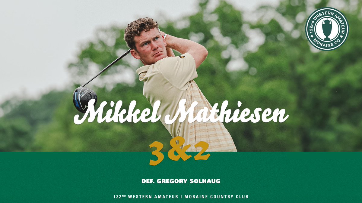 WGAChamps's tweet image. Sunday Qualifier Mikkel Mathiesen is moving on at Moraine. 

#WesternAmateur