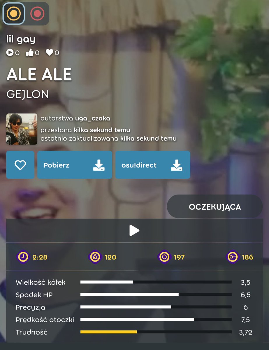 ugaczakabeatmap's tweet image. Yo! Ale Ale has just dropped🗣️ go check this ultra gay map‼️

Levels:
①lil gay
Difficulty: 3,72☆
②gaylord
Difficulty: 4,59☆

Link☞osu.ppy.sh/beatmapsets/22…

#osu #beatmap