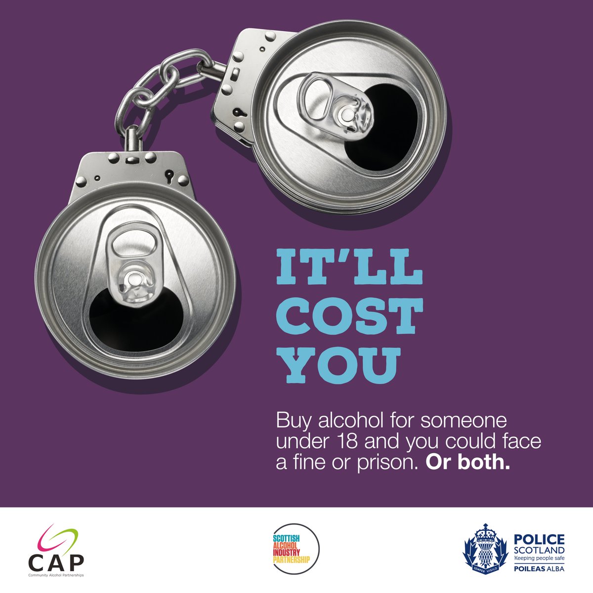 IT’LL COST YOU Buy alcohol for someone under 18 and you could face a fine or prison. Or both
Buying alcohol for someone under 18 is a criminal offence. You could face a fine of up to £5,000 or up to 3 months in prison. Or both. More info 👉 itwillcostyou.com
#itwillcostyou
