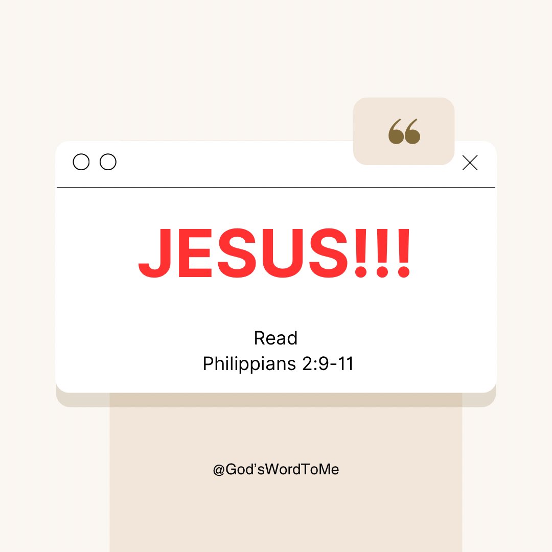 irinajome_'s tweet photo. “Therefore God exalted him to the highest place and gave him the name that is above every name, that at the name of Jesus every knee should bow, in heaven and on earth and under the earth, and every tongue acknowledge that Jesus Christ is Lord, to the glory of God the Father.” https://t.co/t6uGgFccoR