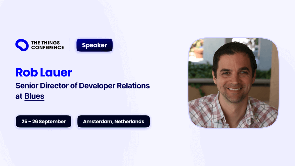 Rob Lauer (@roblauer) on Twitter photo I'll be presenting a workshop at <a href="/thethingsindust/">The Things Industries</a>'s event, #TheThingsConference, titled "Moving Beyond a Single Radio for Your Wireless Product".
Join us on September 25-26 and take 30% off your registration with FRIEND-BLUES2024
thethingsconference.com I'll be presenting a workshop at <a href="/thethingsindust/">The Things Industries</a>'s event, #TheThingsConference, titled "Moving Beyond a Single Radio for Your Wireless Product".
Join us on September 25-26 and take 30% off your registration with FRIEND-BLUES2024
thethingsconference.com