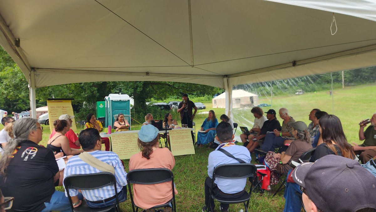 ggjalliance's tweet image. This week GGJ joins @IENearth with hundreds of Indigenous leaders and allies gathered to discuss resistance to extractivism and colonization, and the fight for #JustTransition, here at the 18th Protecting Mother Earth Conference on the Quallah boundary at Cherokee, NC. #PME2024