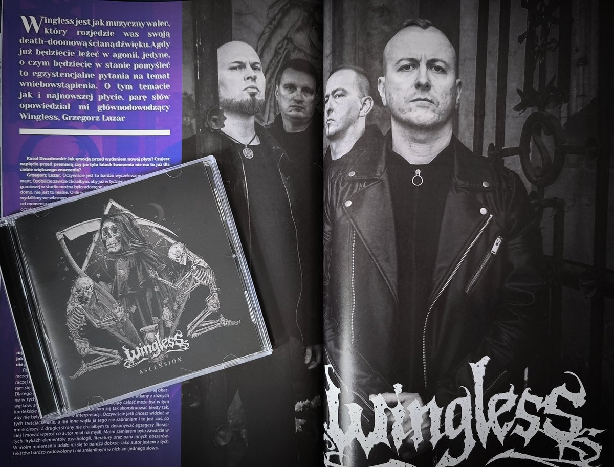WinglessCracow's tweet photo. 🔥  Let's kick off the weekend with the new issue of @MusickMagazine  📰 
🗞  If you still like paper magazines check out the extensive 4-page interview with Greg 😈
Cheers 🍻
#MAGAZINE #interview #metalmagazine #papermagazine #DeathMetal #deathdoom #polishmetal #Ascension #Dark https://t.co/4HyIu4Q7yB