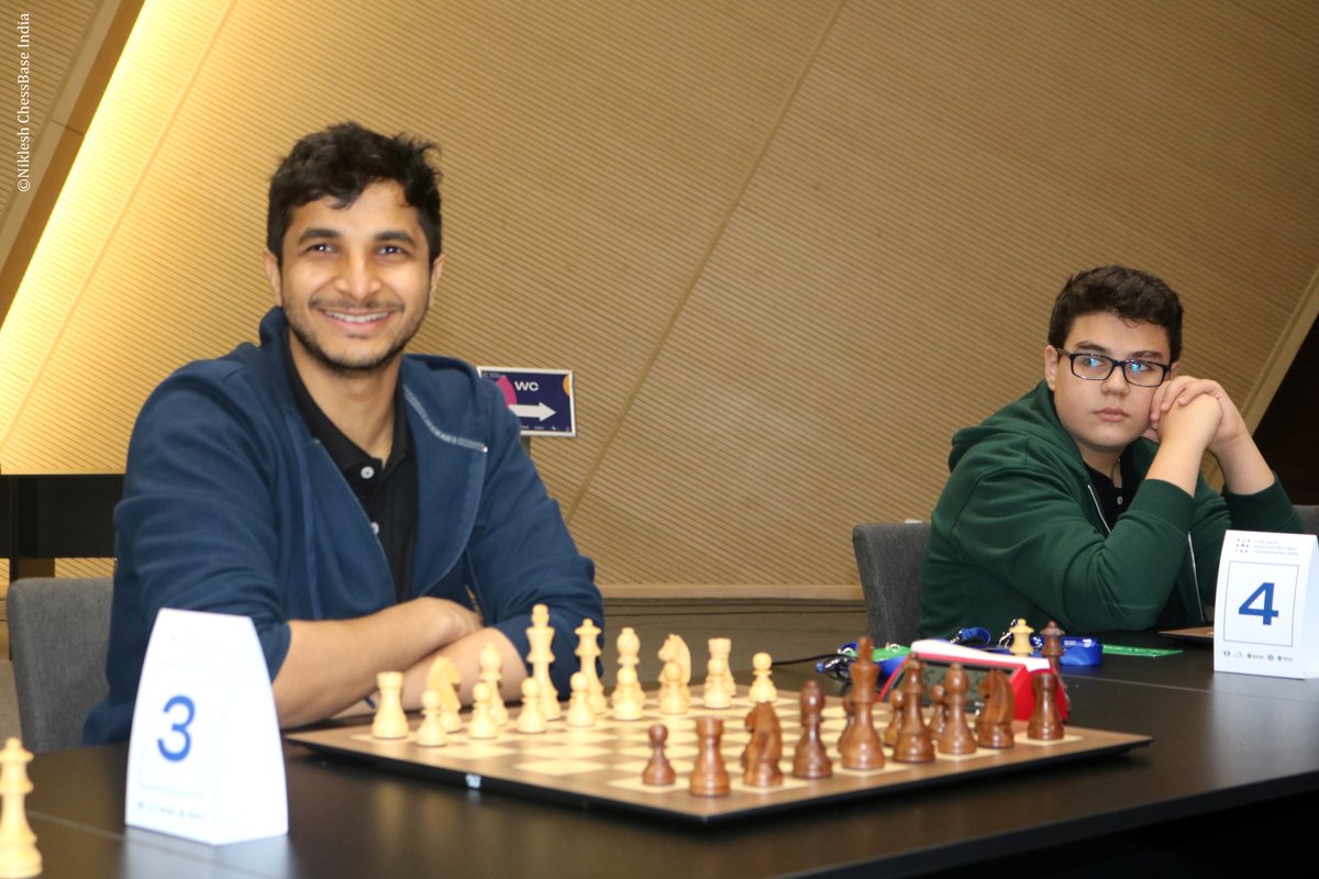 ChessbaseIndia's tweet photo. World Rapid Teams 2024 Round 1-4: Chessy emerges sole leader with a perfect score 8/8

The only team to have won all four of their matches is Chessy. They finished the first day on a high note by demolishing the defending champion WR Chess Team by 1-5.

In Round 5, Chessy will face Decade China Team. It starts tomorrow at 2:30 p.m. local time, 3 p.m. IST.

#Chess #ChessBaseIndia #WorldRapidTeam