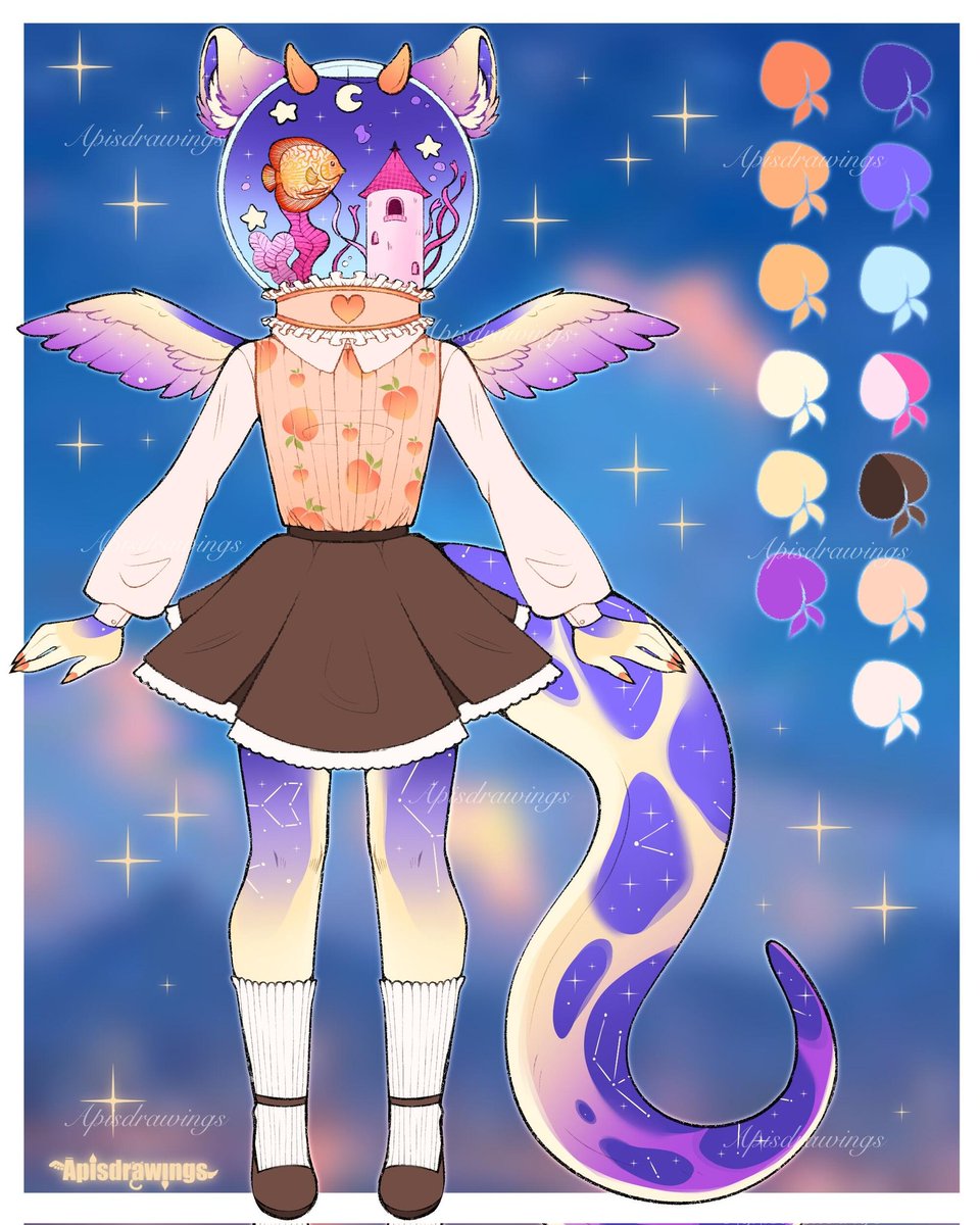Hi dears❤️just made this cute galaxy fishbowl head adopt🥰❤️
She is 4️⃣0️⃣ ùsđ or best оffer ❤️
#tropical #art #digital #hybrid #objecthead #adoptable #design