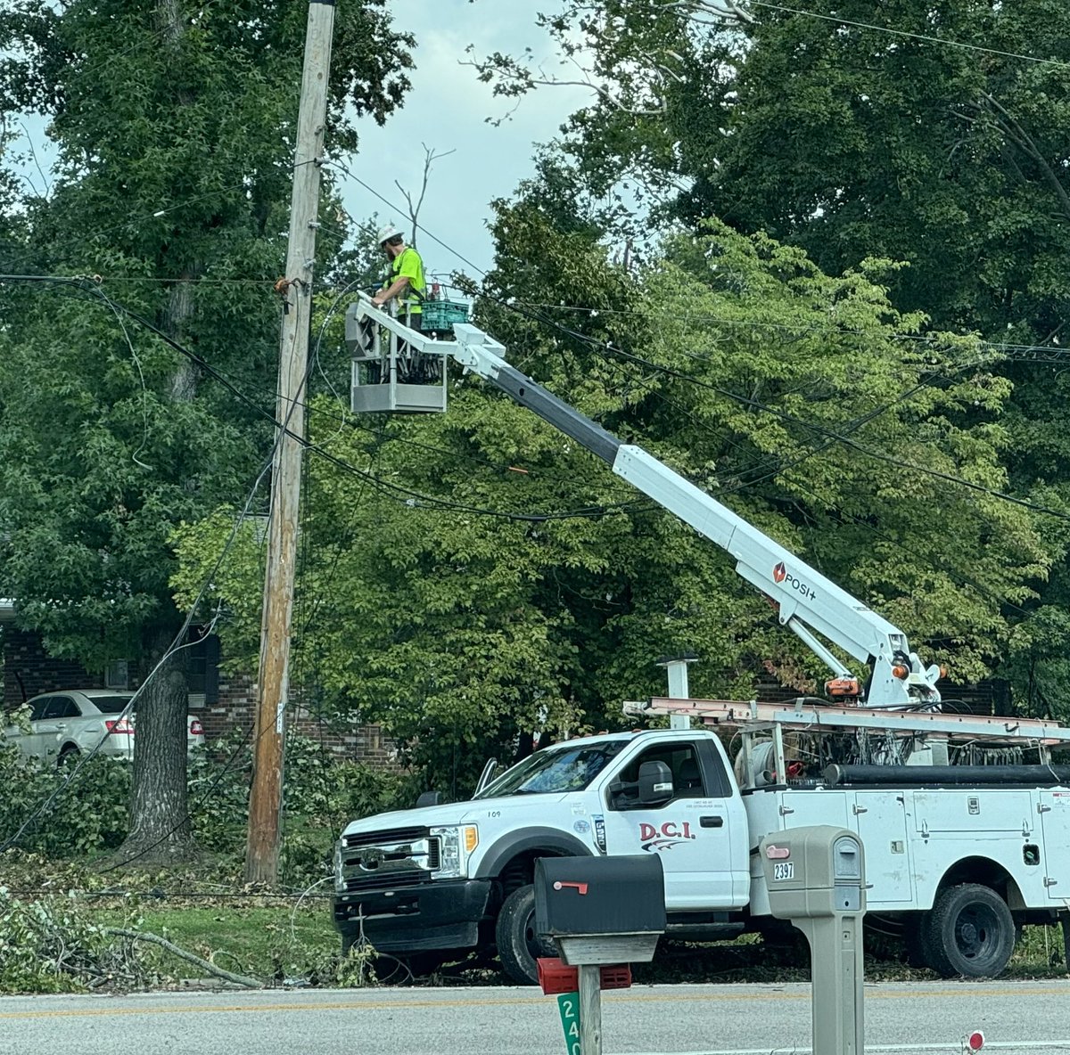 The storm that rolled through the Newburgh area Tuesday caused havoc to so many homeowners. It’s amazing how many crews are still working long hours every day in this intense heat to help restore power and to remove debris. Their dedication is not going unnoticed. We thank you!