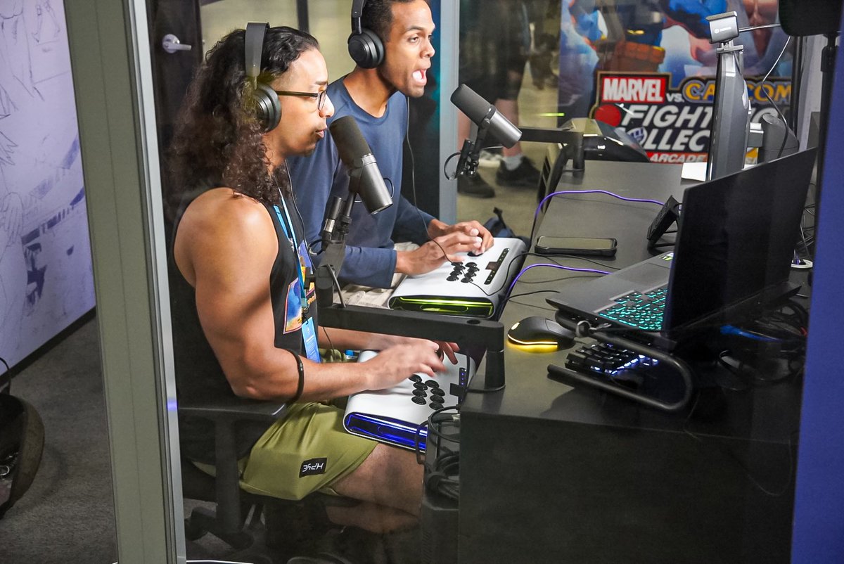 DynamikFocus's tweet image. We got pictures of @UchiGang during his wild ride at #EVO2024. From the Capcom booth to his Diesel Legacy run and the Ryan to Ryan Tiny Mics, Uchi was really on the move that weekend.

Catch him more with his @TellemFGC series. It’s Hilarious with a capital Huuuuuh.