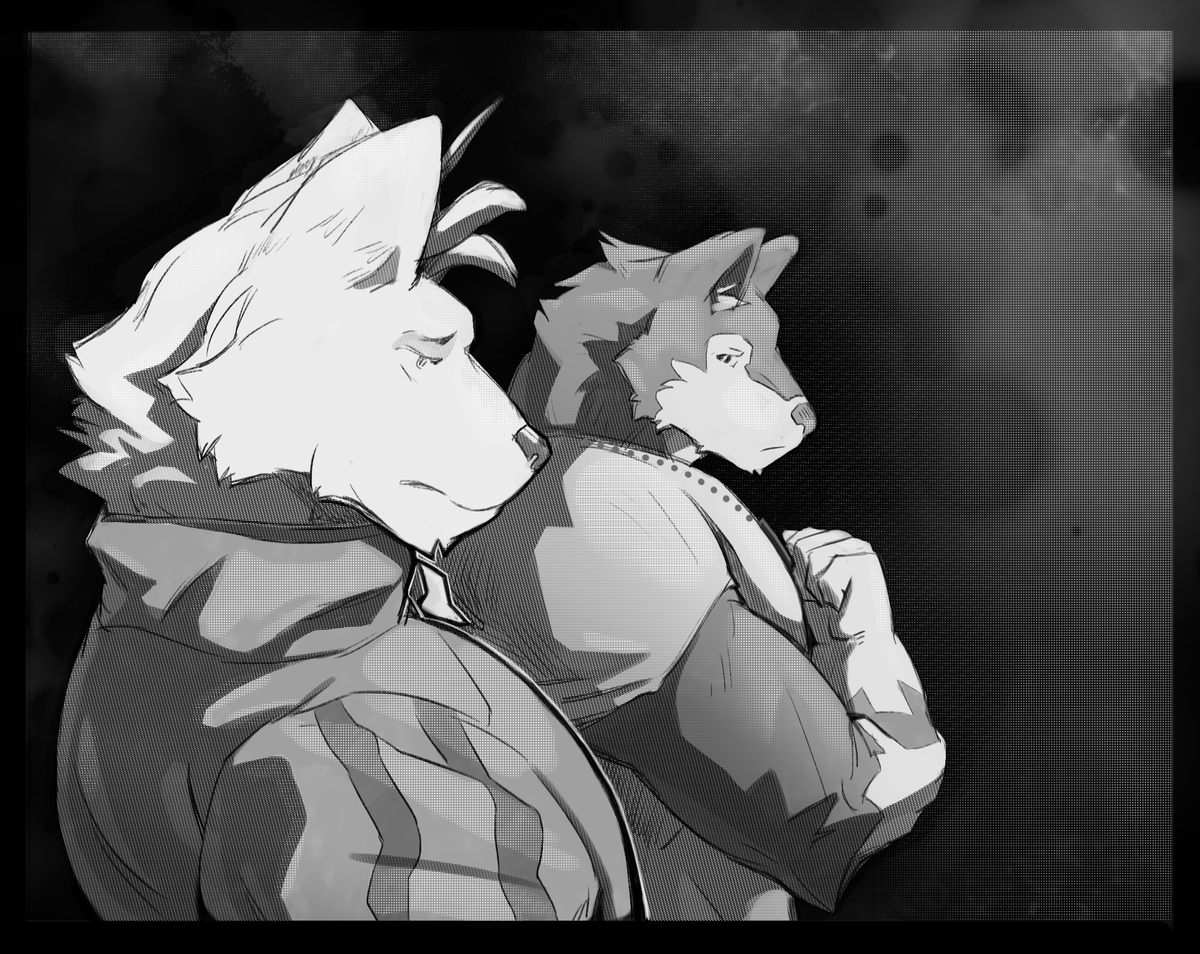 k1r_je's tweet photo. Christopher and Louis
(Manga style experiment)
The boys are from precious @Raccoon_21C's comic✨
#furry #furryartwork #decembertwilight #mangaart https://t.co/mgyEieodBZ