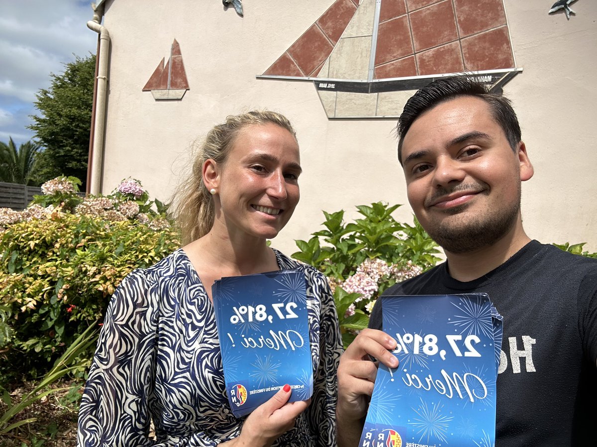 FranckNicolasRN's tweet photo. 📬 Nous étions ce matin à #Mahalon pour adresser nos sincères remerciements aux habitants, qui ont placé le @RN29PBigouden en tête aux deux tours des élections législatives !

36,10%, un score historique ! 🤩 https://t.co/nQPJDhXBjX