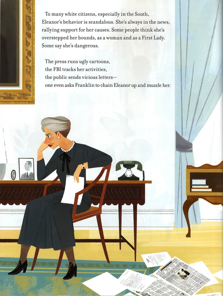 Anna Olswanger (@annaolswanger) on Twitter photo From the <a href="/PublishersWkly/">Publishers Weekly</a> review of UNSHAKABLE ELEANOR by <a href="/MMarkel26/">Michelle Markel</a>, about our 32nd First Lady's human rights work, illus. by <a href="/alejandromesa/">Alejandro Mesa</a>: "As text weights facts over emotional thrust, Mesa’s digital illustrations give the work a stylized, retro feel": publishersweekly.com/9780062398475 From the <a href="/PublishersWkly/">Publishers Weekly</a> review of UNSHAKABLE ELEANOR by <a href="/MMarkel26/">Michelle Markel</a>, about our 32nd First Lady's human rights work, illus. by <a href="/alejandromesa/">Alejandro Mesa</a>: "As text weights facts over emotional thrust, Mesa’s digital illustrations give the work a stylized, retro feel": publishersweekly.com/9780062398475