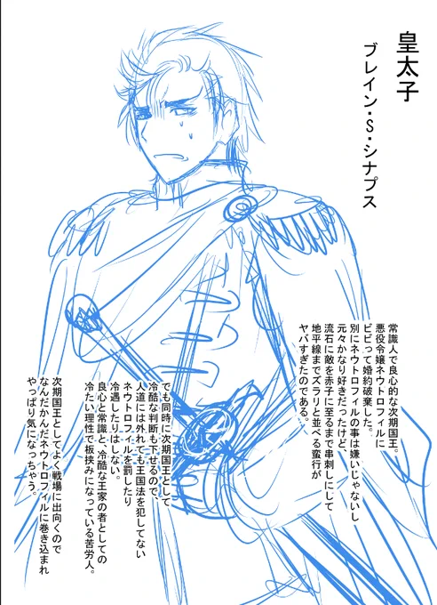 皇太子さまも描いたよ。
少女漫画みたいなイケメンは無理だな。
まともに描けん。 