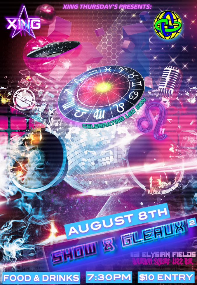 TheGoingGlobal's tweet photo. We are back with another edition of 
Show &amp; Gleaux 
August 8th at the Bourbon Square Jazz Bar 
1131 Elysian Fields https://t.co/Wq1QOOU6ti