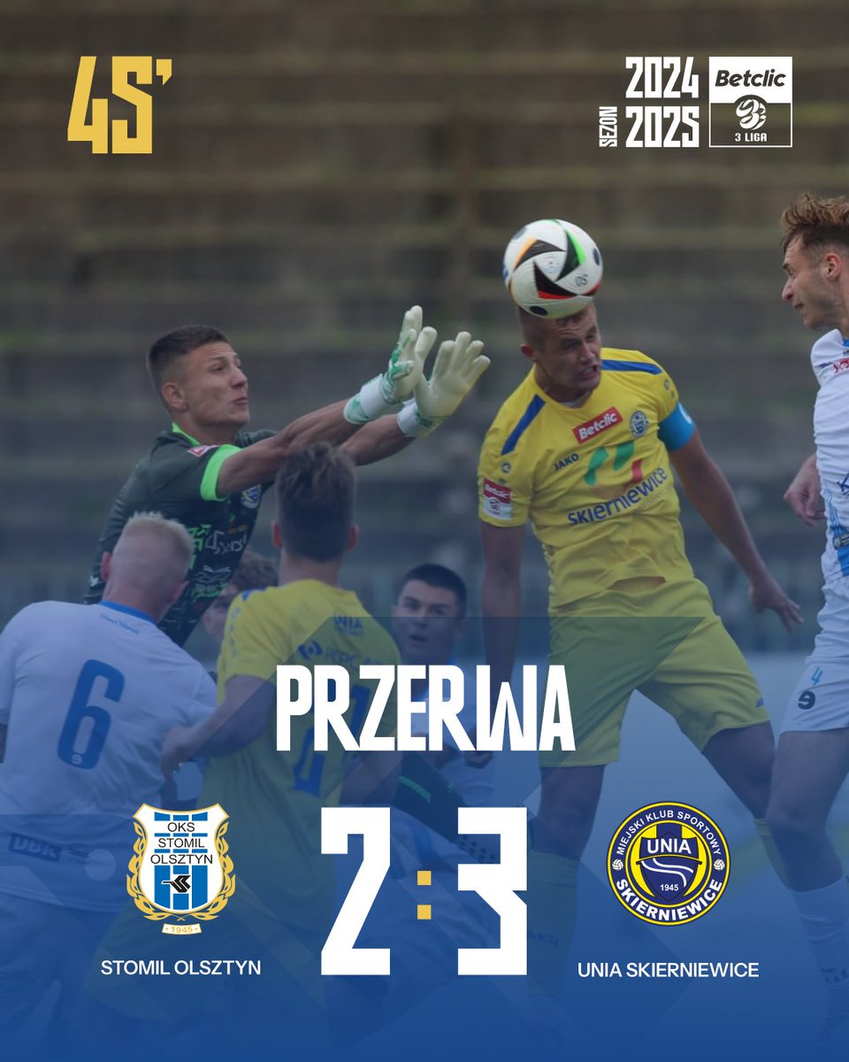 StomilOlsztynSA's tweet photo. 45' | Do przerwy minimalnie lepsi goście. Walczymy! 💪
- - -
#STOUNI 2:3 https://t.co/aWR9yl51fD