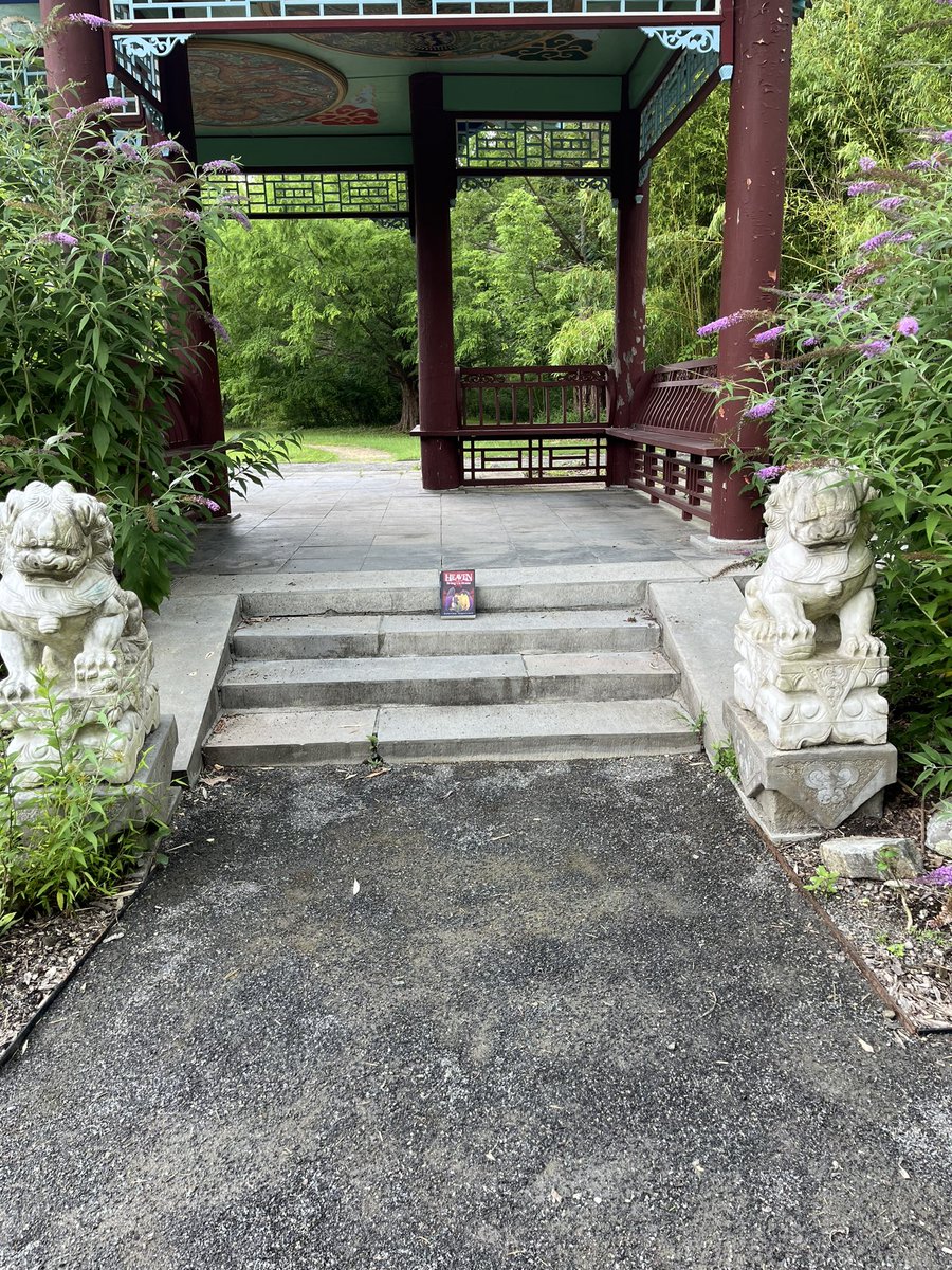 ArtsySabs's tweet photo. I trekked through meadows, forests &amp; a bamboo grove, fighting off insect swarms, sharp thorns &amp; a looming storm. Before me, the secret temple. There it lay, my prize, a rare pieces of literature. The guardian is sad to see the treasure go, but knows it goes to a good home. 
1/2 https://t.co/HWM64ik2on