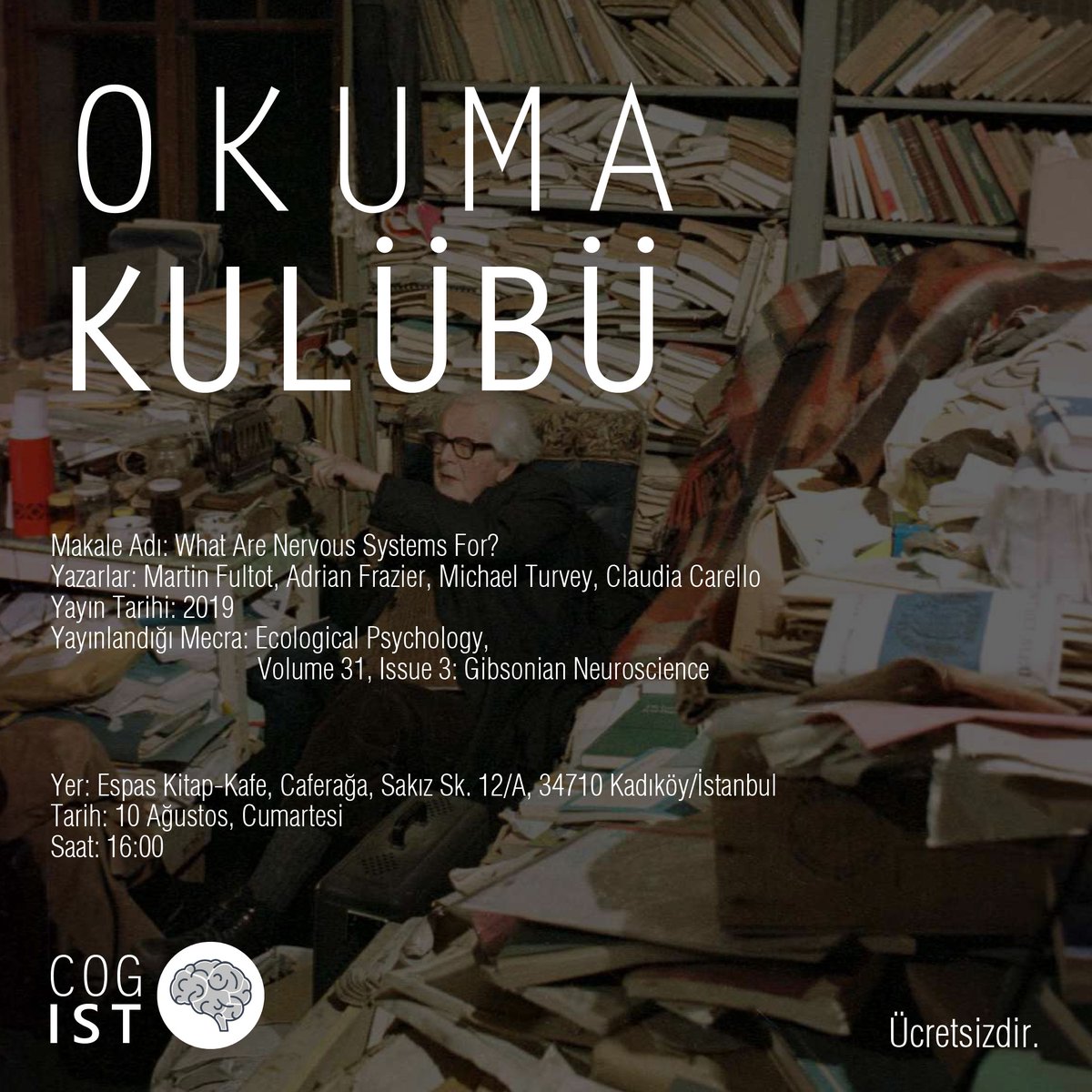 cog_ist's tweet photo. 🥳11. İstanbul Okuma Kulübümüzü 10 Ağustos Cumartesi günü saat 16:00'da @espaskitapcafe 'de gerçekleştiriyoruz. Herkesi bekleriz! https://t.co/H2rHIgLnV5