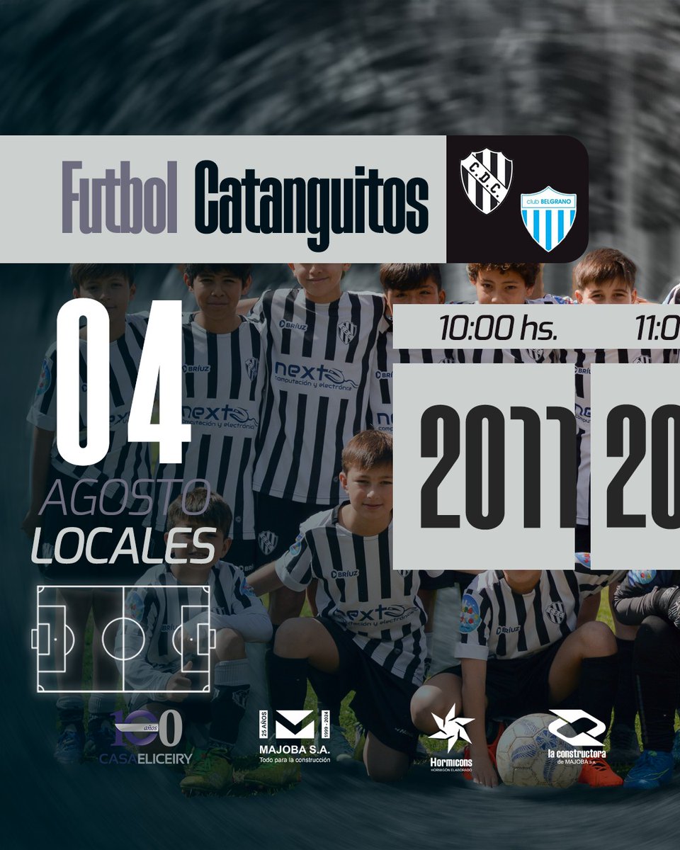 DeportivoCast's tweet photo. ⚽CATANGUITOS⚽
Este domingo 04/08, nuestros Catanguitos disputarán una nueva fecha de local recibiendo a @clubbelgrano 

▫️2011: 10:00 hs
▫️2012: 11:00 hs
▫️2013: 12:00 hs
▫️2014: 13:00 hs
▫️2017: 14:00 hs
▫️2016: 15:00 hs
▫️2015: 16:00 hs

¡Sumate a alentar a los más chiquitos! https://t.co/t8bFP6IQXg