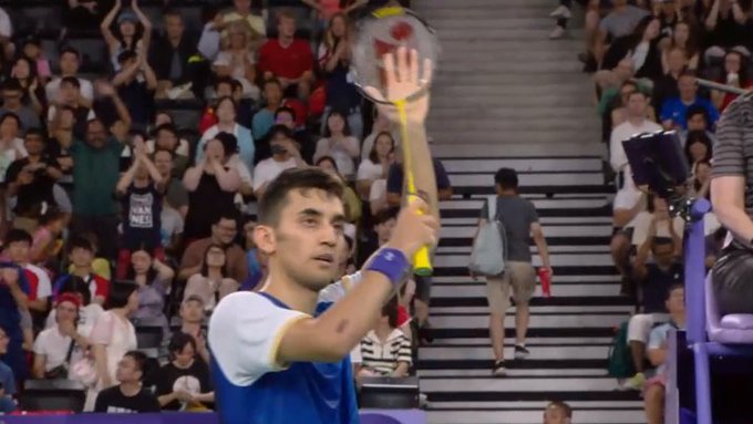 - 22 years old. 
- First Olympics.
- In Quarter Final.
- lost the first set.
- Then won second &amp; third set. 

LAKSHYA SEN - THE GOLDEN BOY OF INDIAN BADMINTON 👊