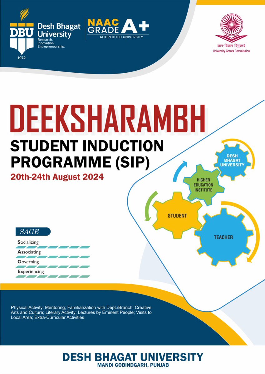 DBUIndia's tweet image. Welcome Team DBU Freshers
.
.
.
.
#dbu #fresher #studentinductionprogramme #deshbhagatuniversity