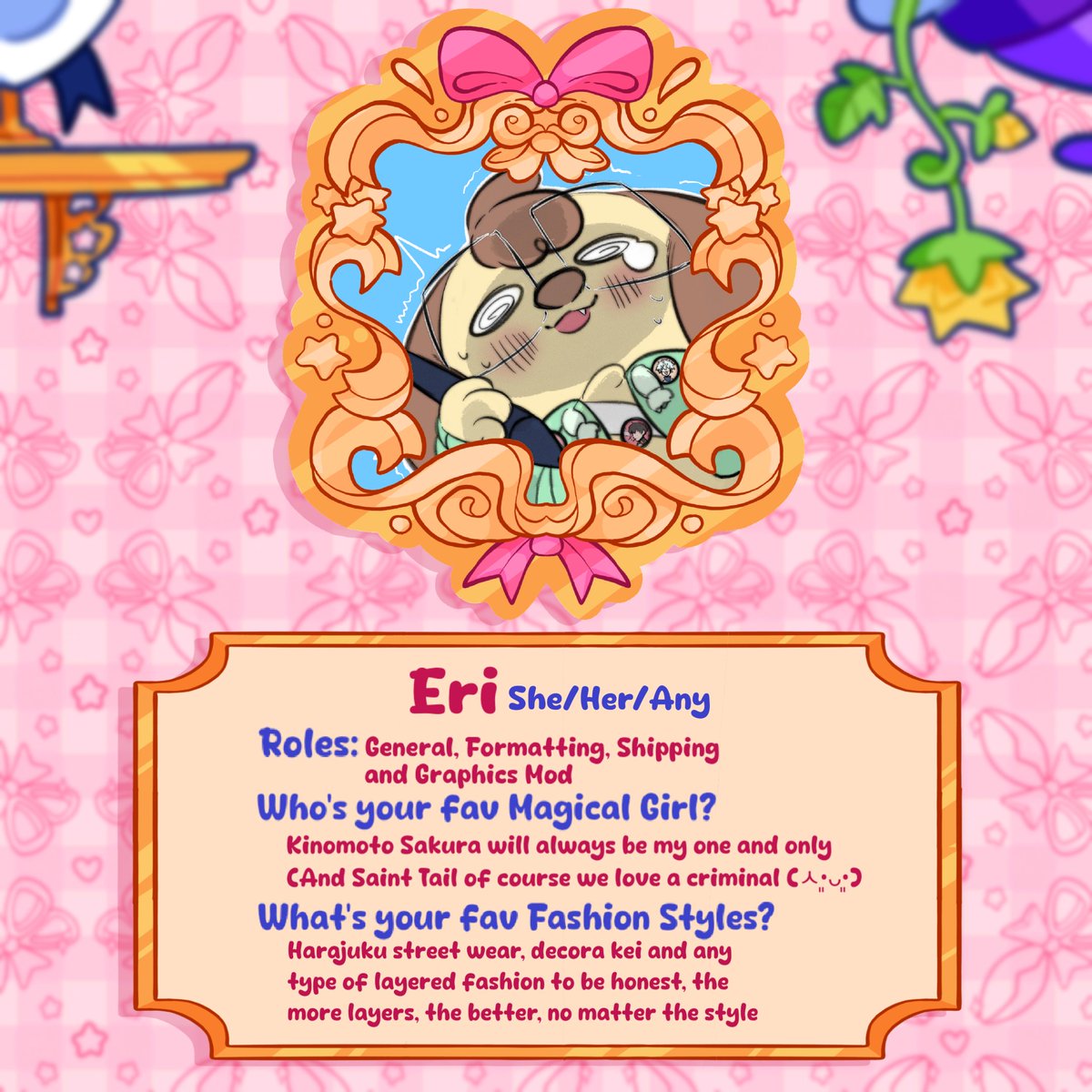 PrettyWittyZine's tweet photo. 🔔Meet our Magical Mods🔔

this is @Franciium1 , Our General, Shipping, Formatting and Graphics mod ₊˚⊹♡ https://t.co/px5tHXKori