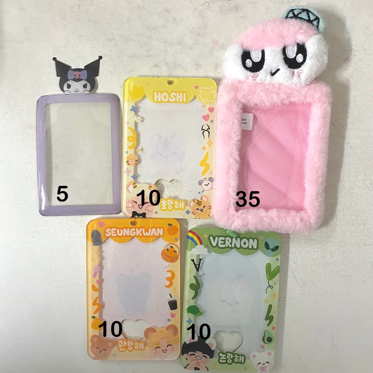 4vaIentine's tweet photo. help rt | wts

seventeen pcs &amp; pc holder
- in bulk for RM350
- starred pcs = need to tie w >2 pcs
- can purchase individually, price stated in picture
- meet up @ #Cherry_Monster
- all in good condition

wm 8 em 15
dm to buy!
#pasarsvt #pasarseventeen https://t.co/Zy92Hz9Xcu