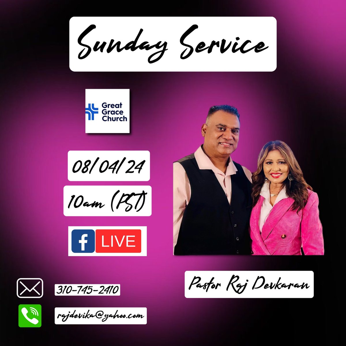 GGChurch433's tweet photo. Join us for SUNDAY SERVICE through Facebook Live (Great Grace Church). You will be equipped and empowered with powerful and life changing message by @rajdevika entitled: “Redefining Worship (Part 6)”. We look forward to having you. God bless you! #Church https://t.co/CdWwuhWSbj