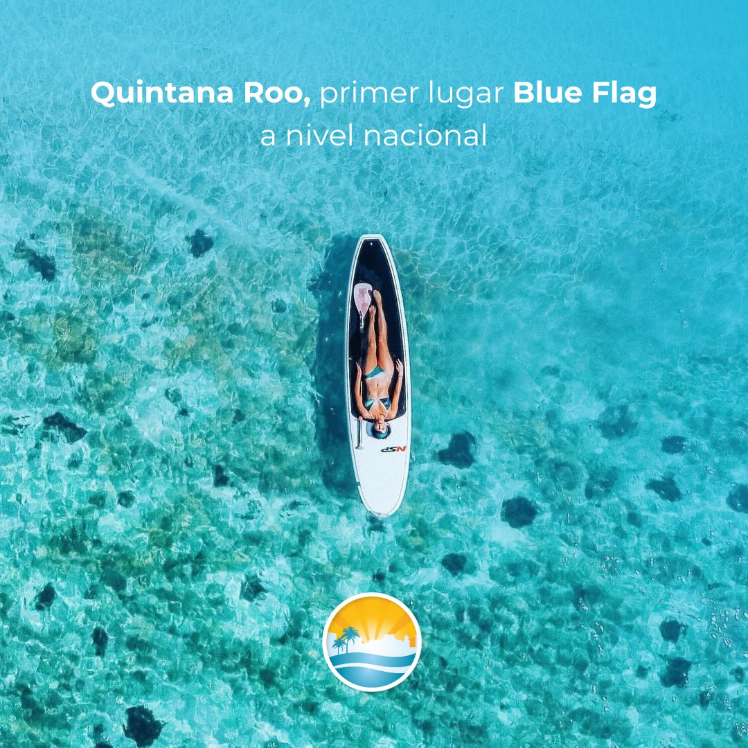 AHCancun's tweet photo. #QuinatanaRoo se ha convertido en el primer lugar nacional en certificaciones #BlueFlag, con 47 galardones para la temporada 2024-2025, 4 más que la temporada anterior.
Este galardón internacional destaca su compromiso con la calidad del agua, gestión ambiental y seguridad. 🌟🌴 https://t.co/cN0JAB2ZGQ