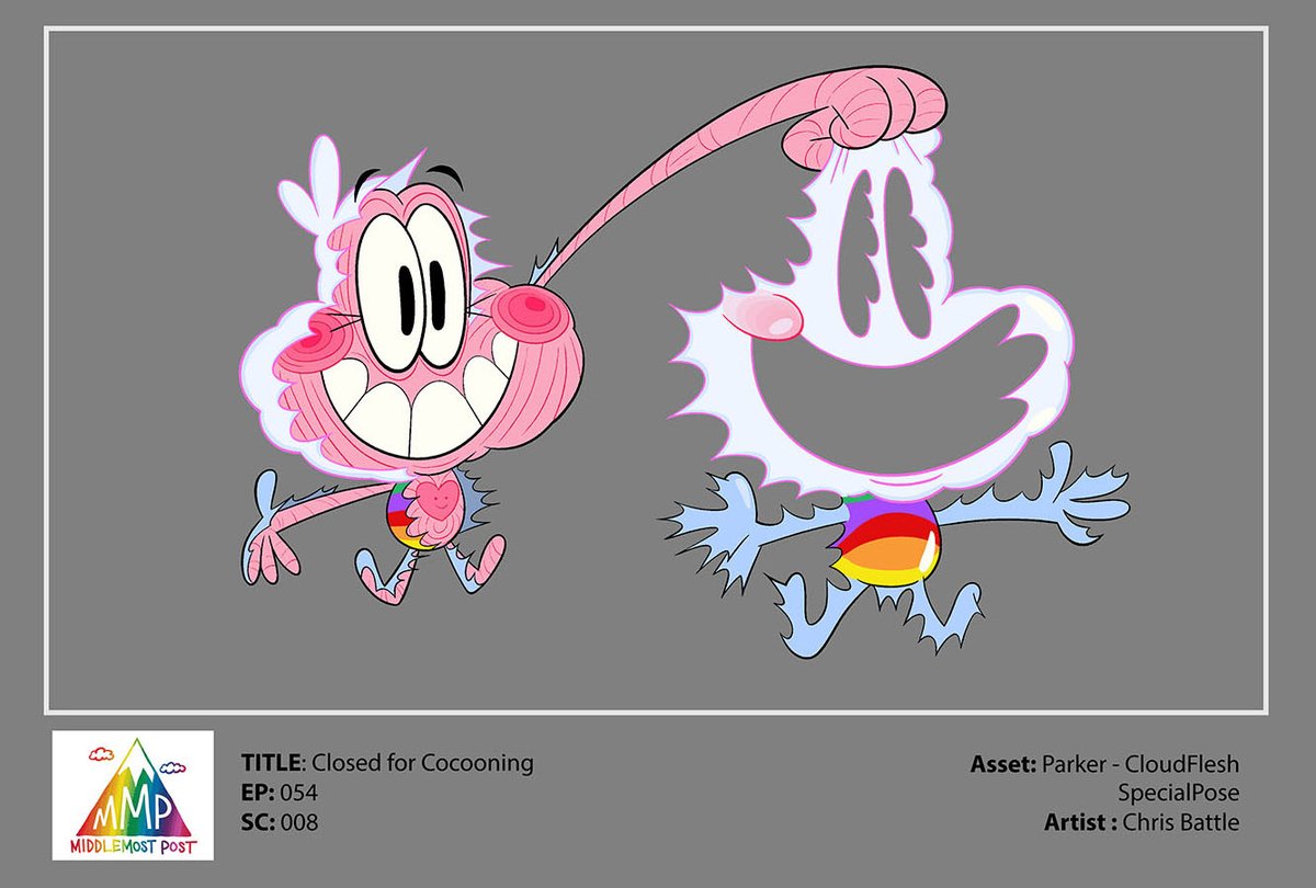 Don't ask me how a cloud has skin/muscles. Cartoons don't haver to make sense.  (Colors by Jenai Kaeo) #MiddlemostPost #ParkerJCloud #Nickelodeon