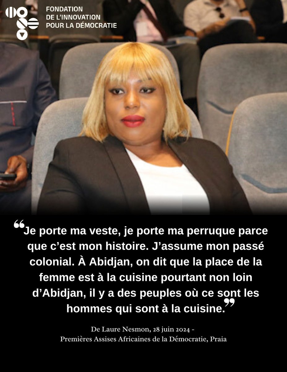 🔙 #PAAD2024
🗣️ Paroles de participant.e.s
ℹ️ Militante #féministe et #écologiste, la journaliste🇨🇮 <a href="/delaurenesmon/">Nesmon De Laure</a> revendique avec fierté son style. Elle invite à dépasser les préjugés sur le rôle et la place de la #femme.