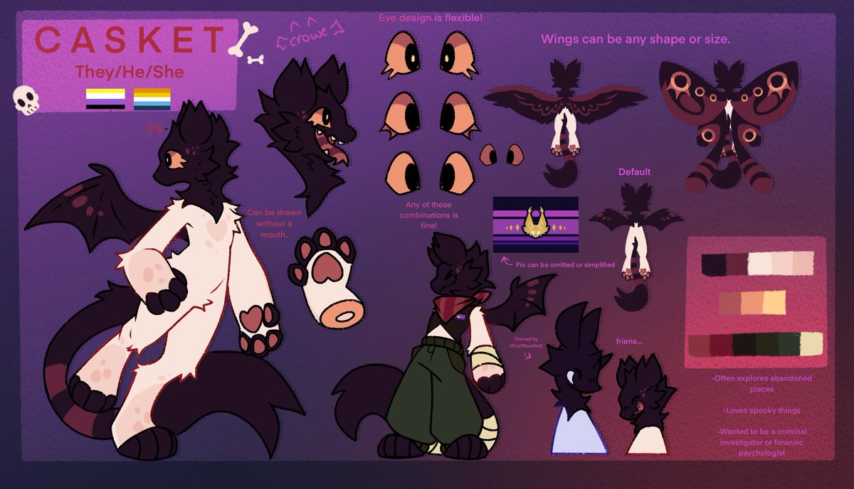 _scarecrowes's tweet image. salutations, call me night! i'm a student digital artist specializing in illustration and character design. my interests lay in the curious and morbid; i love everything spooky.
🦴 art only:
@scarecrowes_art
🦴 commissions:
scarecrowes.carrd.co