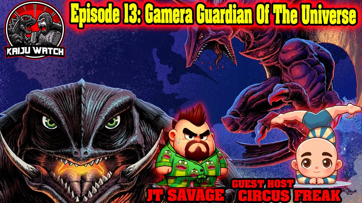 SavagelandJT's tweet photo. Kaiju Watch! Episode 13: Gamera-Guardian of the Universe! #CircusFreak Guest Host! 1:30 am est! https://t.co/DCscWsmTrJ & https://t.co/iJAejkMjAR
Come hang out and Watch! https://t.co/z3Wy2fzMYN