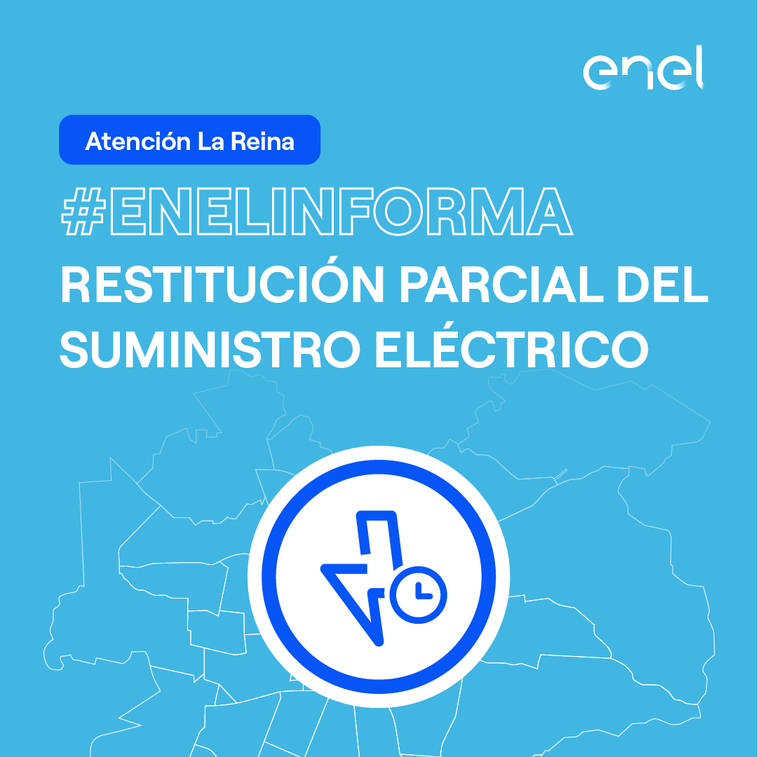 Enel_Informa_CL's tweet photo. [13:17] #CorteDeEnergía en sector de la comuna de La Reina ya cuenta con un 20% de los clientes inicialmente afectados con suministro. Para reportar falta de suministro escríbenos al WhatsApp +56994447606 https://t.co/dinAJBssy2