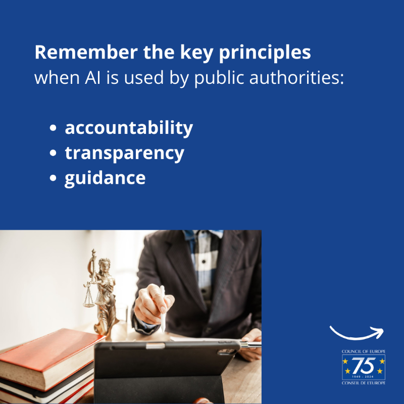 CoE_RuleofLaw's tweet photo. "The Administration and You" - the  latest edition of the Handbook by the @CoE Committee on Legal Cooperation is here!
Its main focus - the use of #AI by public authorities. 
"The Administration and You" - useful for all! 
Get guidance in dealing with public authorities here: