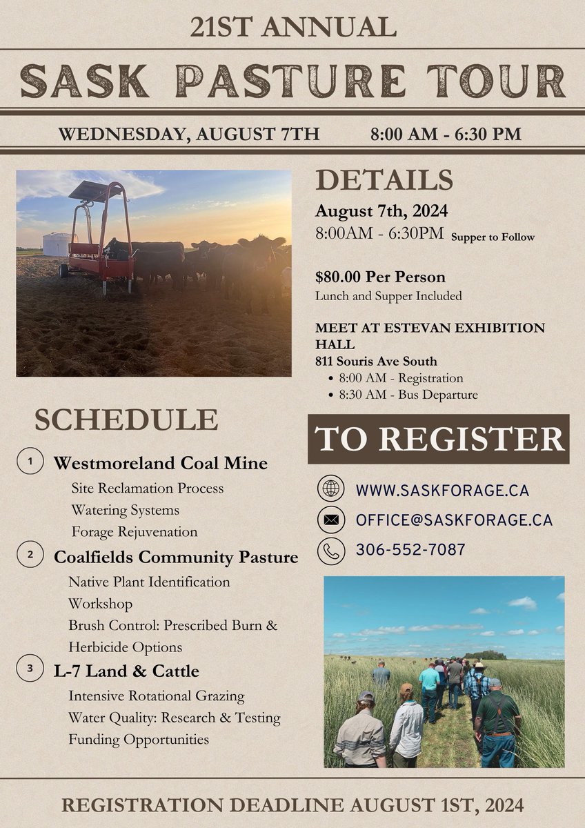 saskforage's tweet photo. Last day!! Get your registrations in! https://t.co/K4OZ6r3VhR