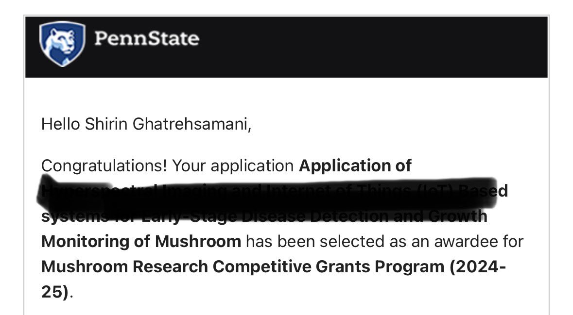Shirin Ghatrehsamani, PhD (She/Her) (@ghsshirin) on Twitter photo Thrilled to share the news that made my day today. 
Thanks to my colleagues and mentor for his help and collaboration; Dr.Long He 
#WeAre #PSU #award #specialtycrop #precisionag #mechatronics #robotics Thrilled to share the news that made my day today. 
Thanks to my colleagues and mentor for his help and collaboration; Dr.Long He 
#WeAre #PSU #award #specialtycrop #precisionag #mechatronics #robotics